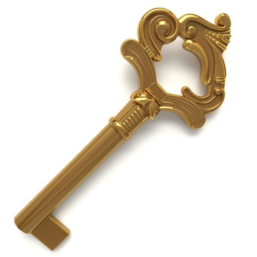 Oldfashioned bronze key preview image